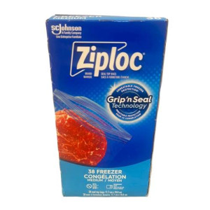 Ziploc Freezer Bag, Grip 'n Seal Technology 38 count