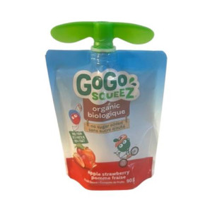 GoGo squeeZ Organic Biologique Apple Strawberry 90g