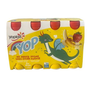 Yop Strawberry Banana Drinkable Yogurt 8 x 93ml